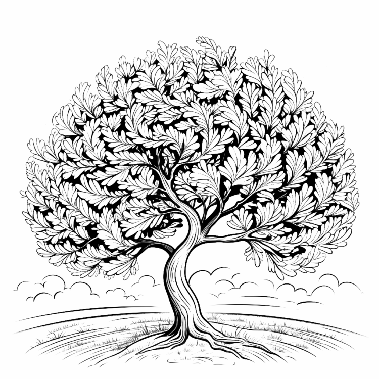 Dibujo para colorear Árbol hermoso