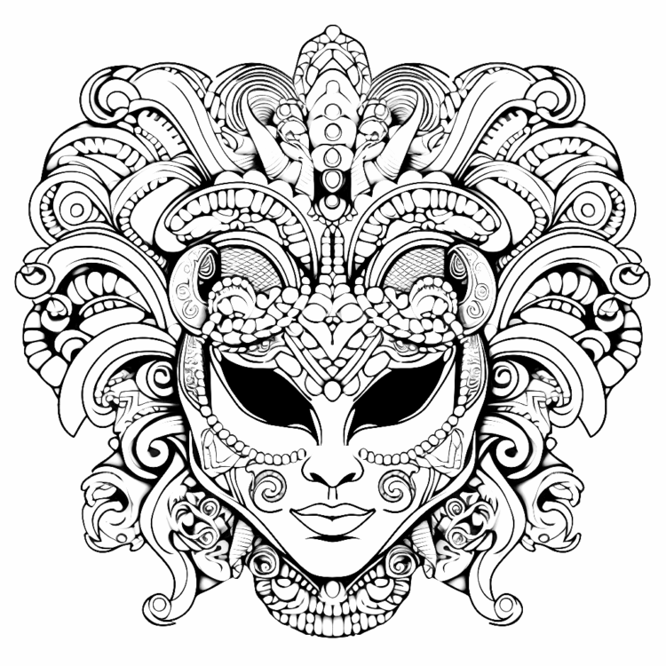 Dibujo para colorear arte mandala pesado