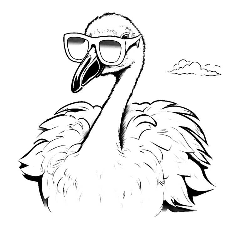 Ausmalbild Sonnige Federn