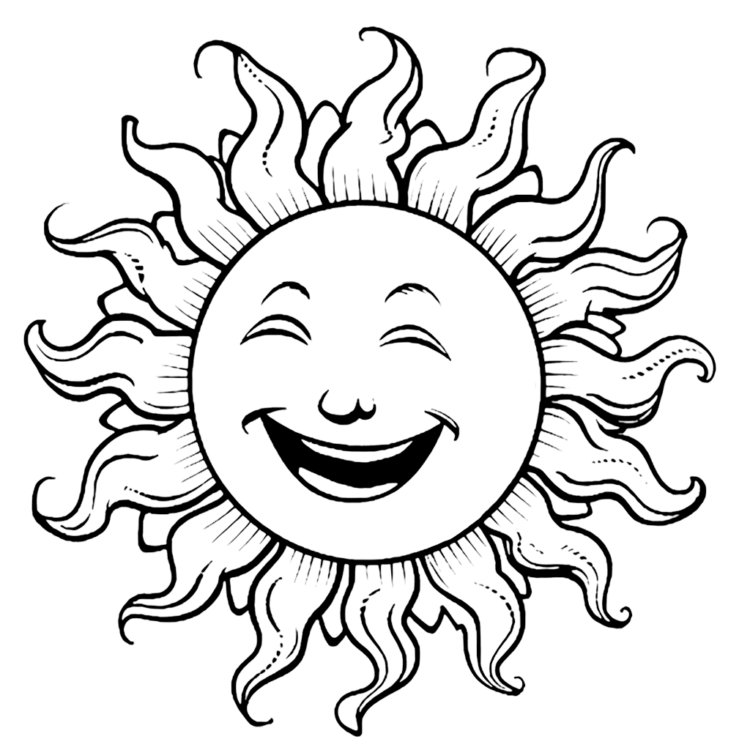 Coloring picture Sunny sunshine