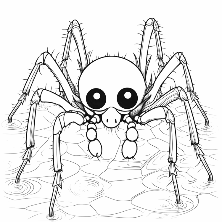 Página para colorear de la araña espinosa