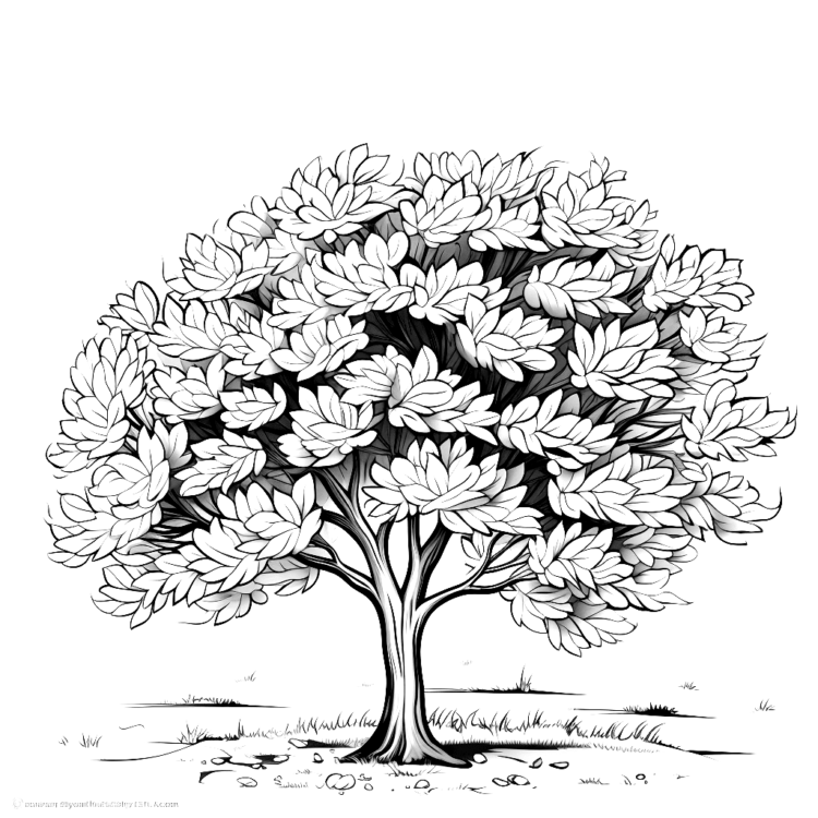 Dibujo para colorear Árbol radiante