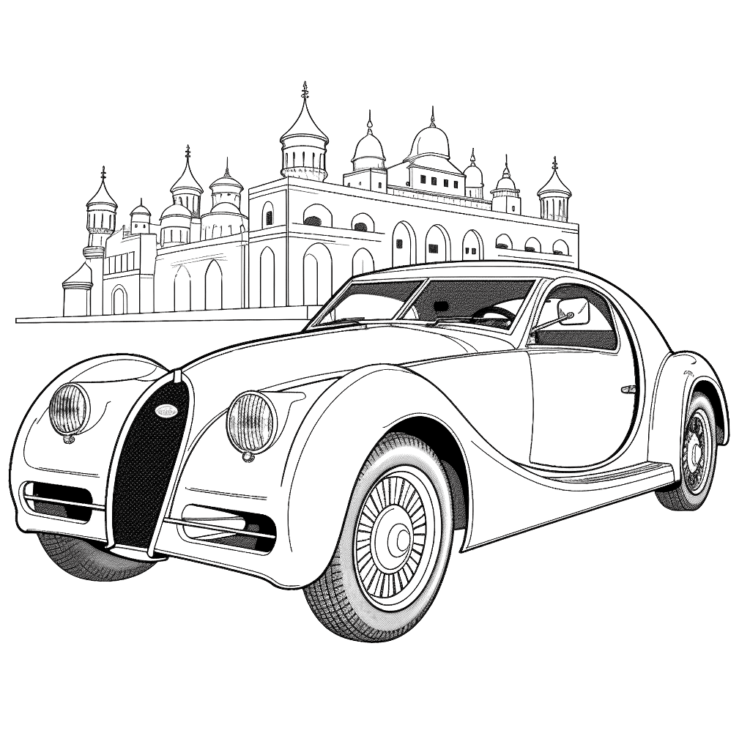 Dibujo para colorear Bugatti Radiante