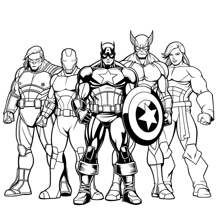 Ausmalbild The Avengers