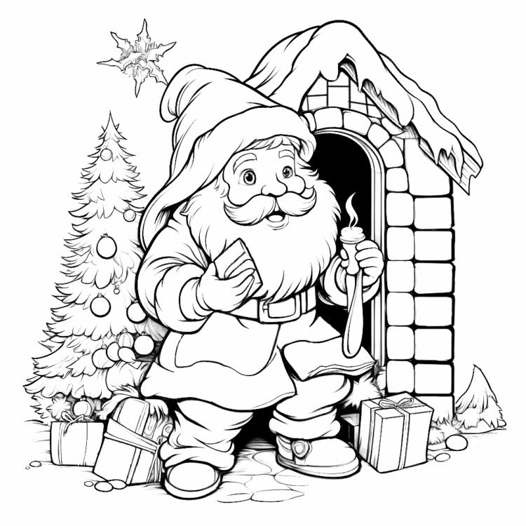 Coloring picture Enchanting St. Nicholas