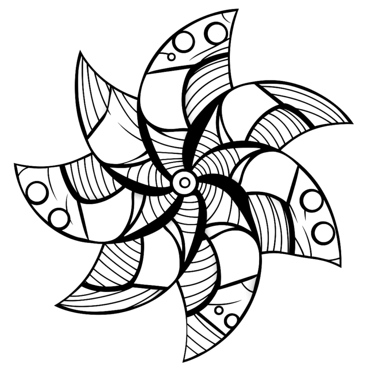 Dibujo para colorear turbina eólica