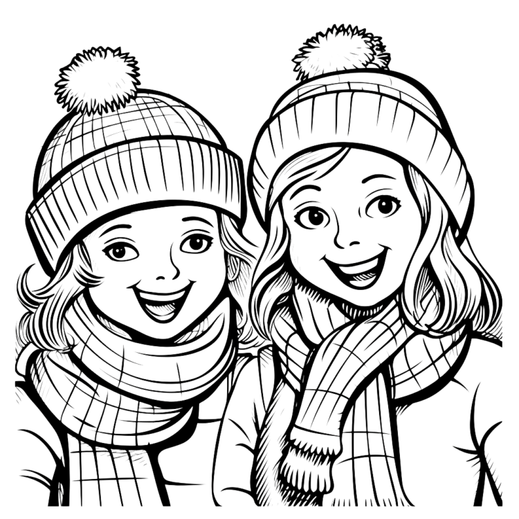 Ausmalbild Winterfreude