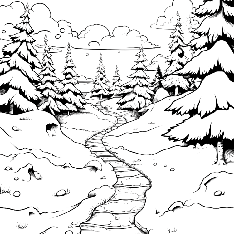 Dibujo para colorear Alegrías de invierno