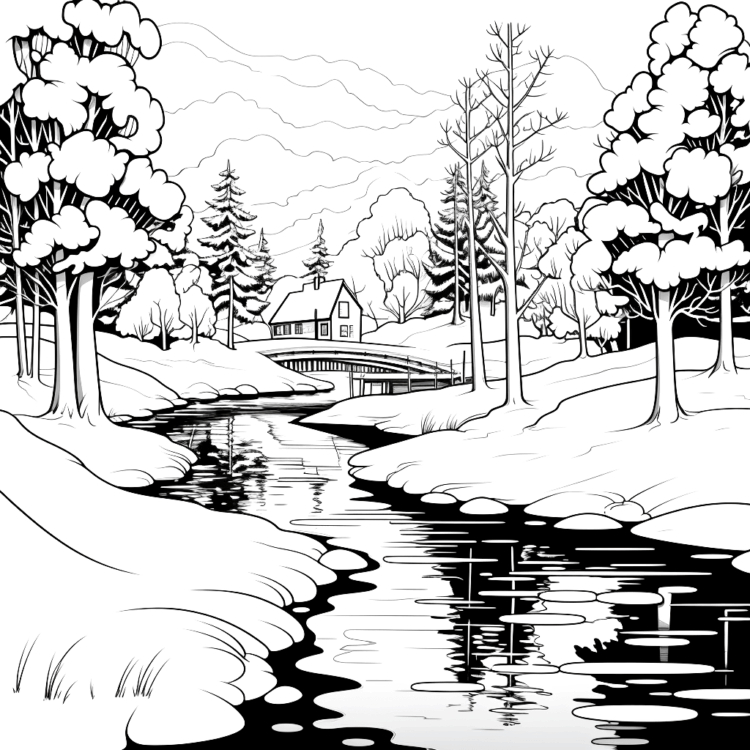 Ausmalbild Winterwunder