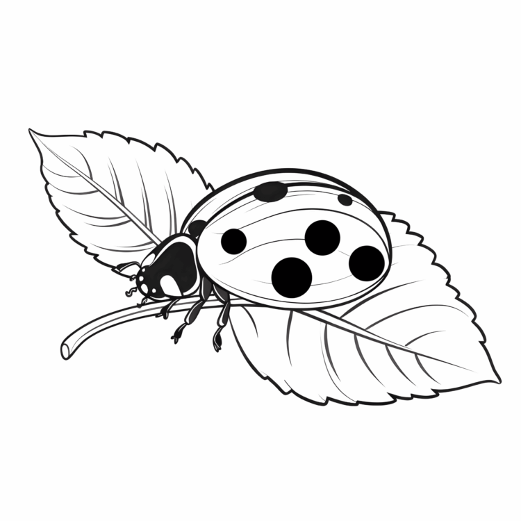 Ausmalbild Winziger Insektenfreund