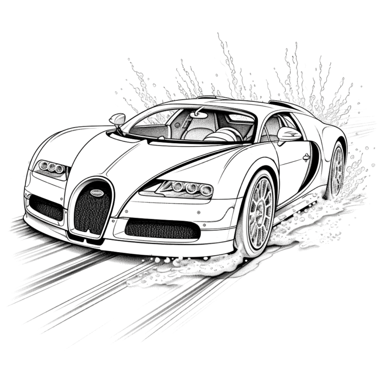 Ausmalbild Wunderbar Bugatti