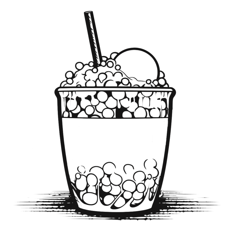 un té helado de burbujas