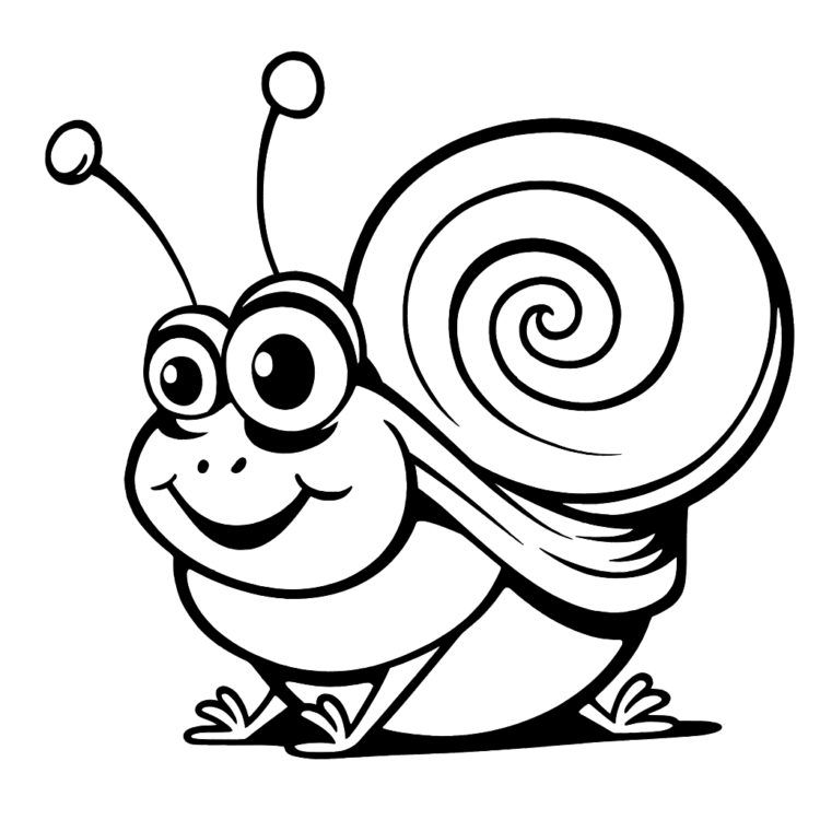 Coloring picture simple snail