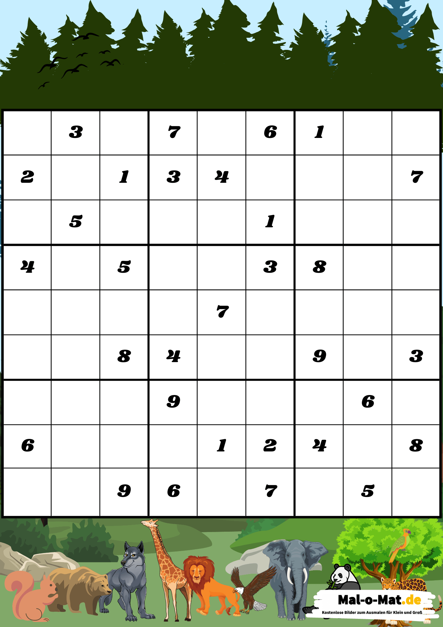 "Sudoku ausdrucken" Rätsel - kostenlos herunterladen