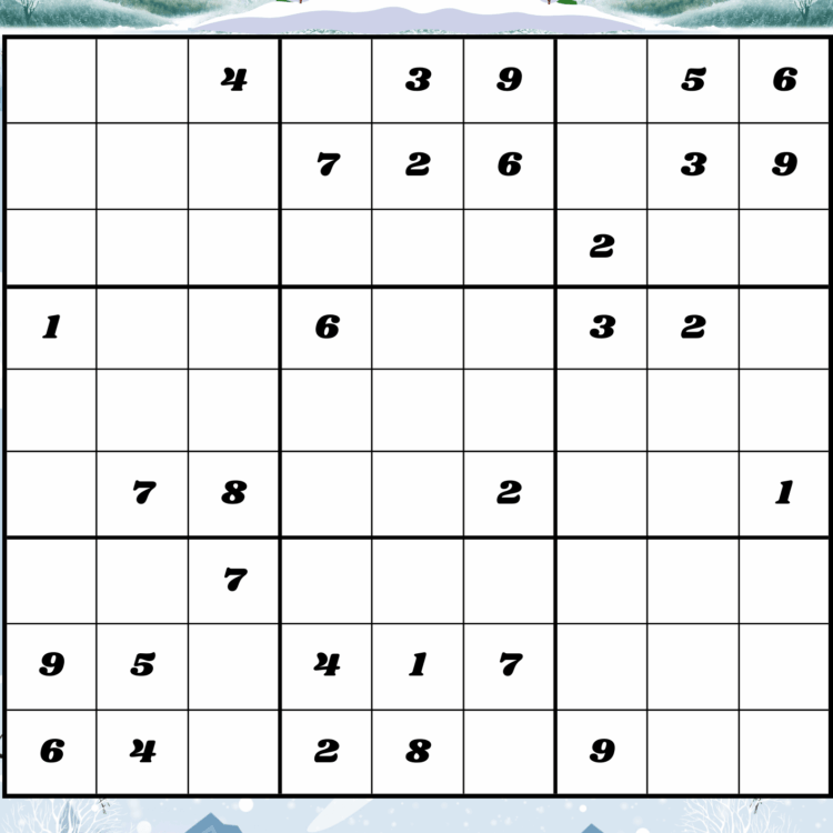 Sudoku schwer zum Ausdrucken