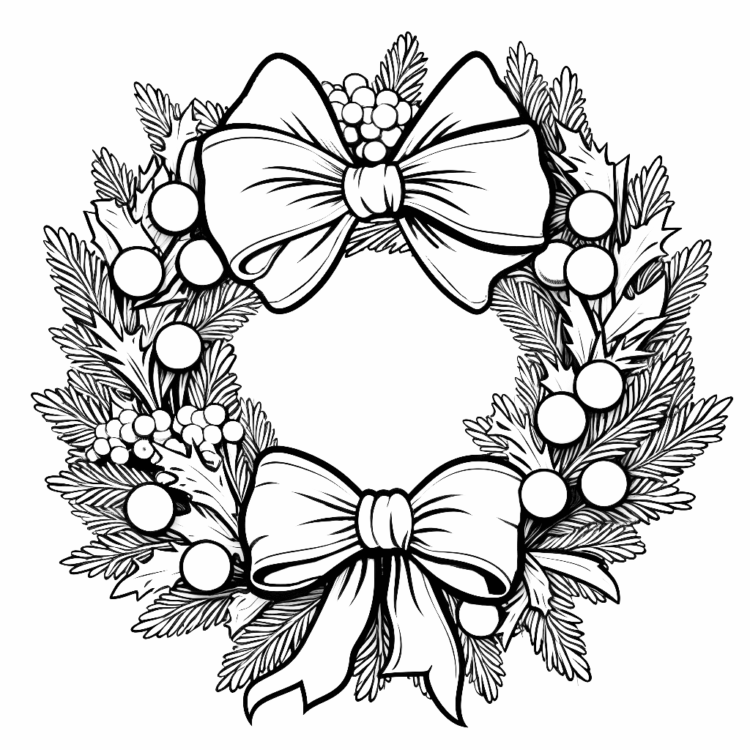 Advent wreath coloring page