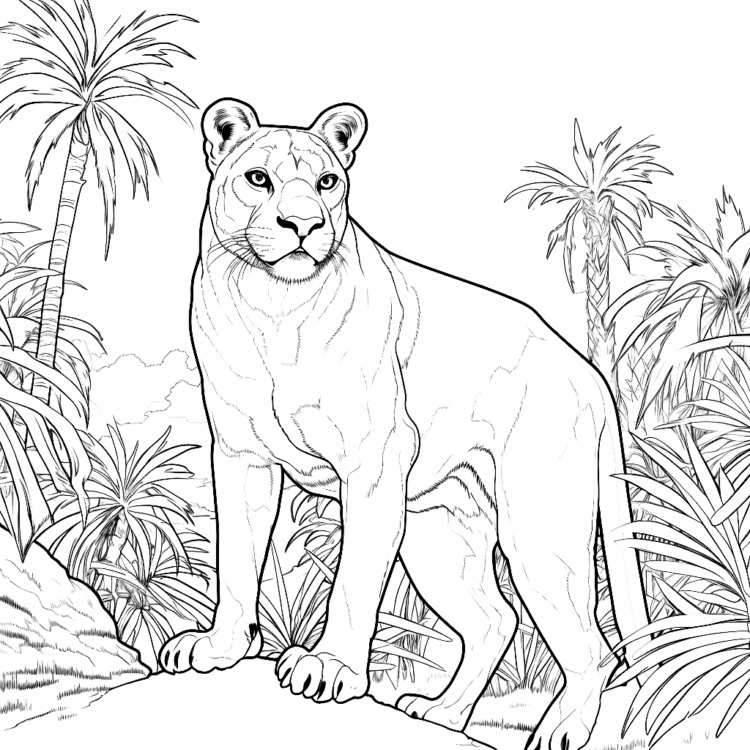 Jungle coloring page