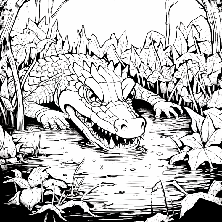 Jungle adventure coloring page