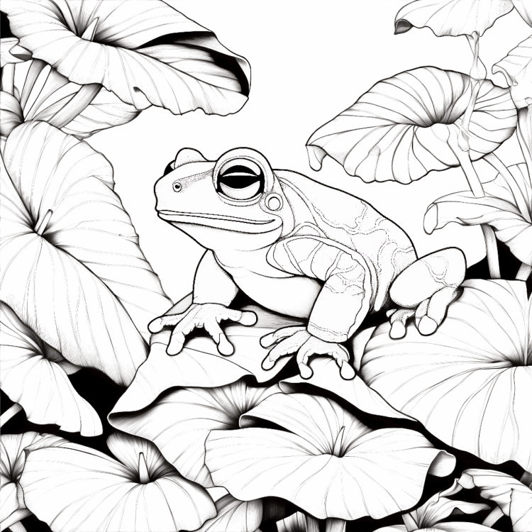 Jungle mandala coloring page