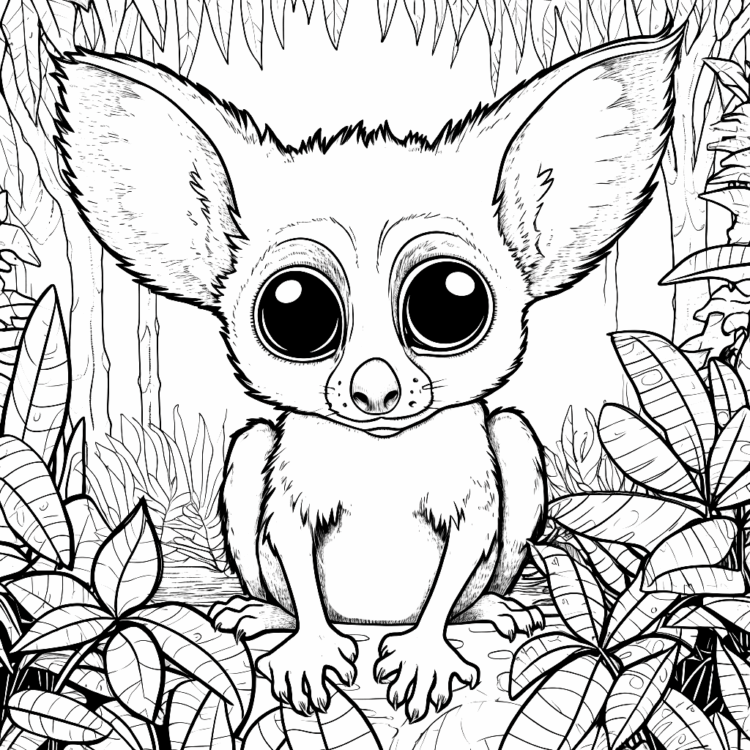 Página para colorear de Escape a la jungla