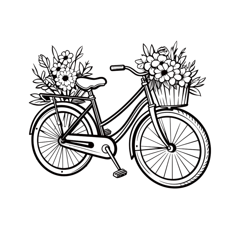 Dibujo para colorear Un mandala de bicicletas
