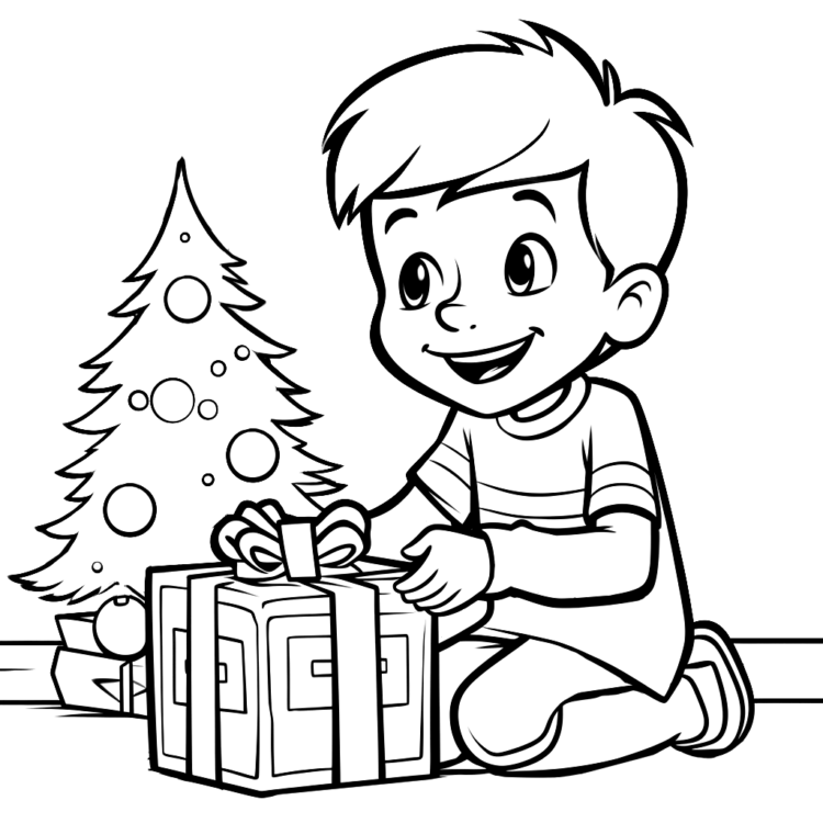 Coloring picture A Merry Christmas