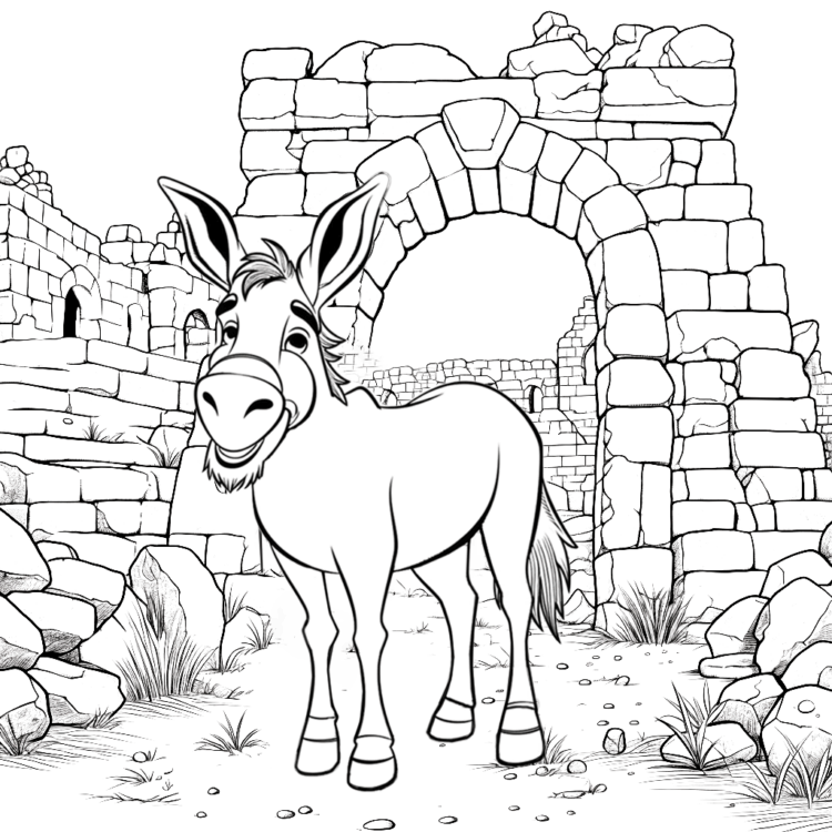 Dibujo para colorear burro
