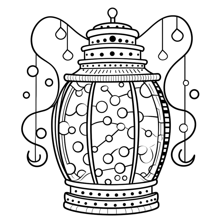 Página para colorear de Linterna brillante