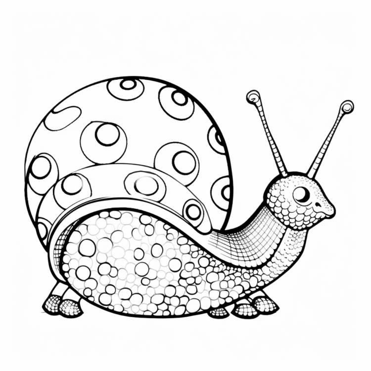 Dibujo para colorear caracol brillante