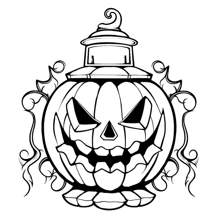 Hanging lantern coloring page