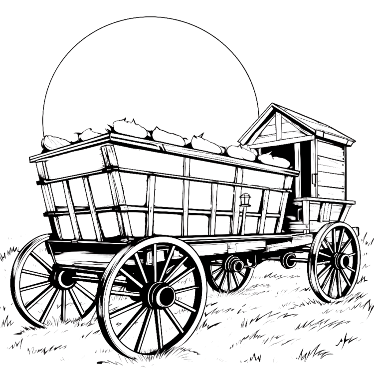 Halloween ghost hay coloring page