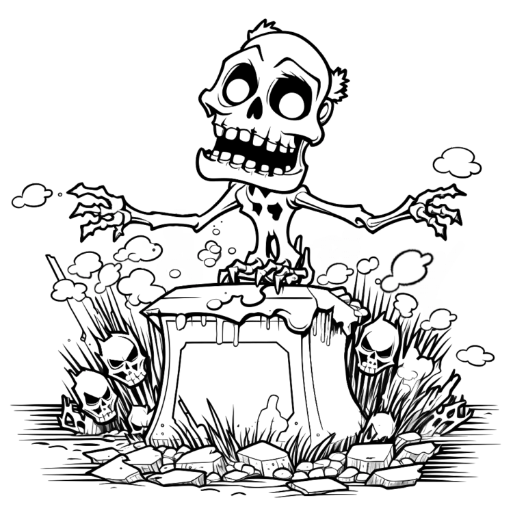 Halloween coloring page for adults