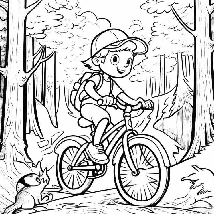 Ausmalbild Kinderfahrrad