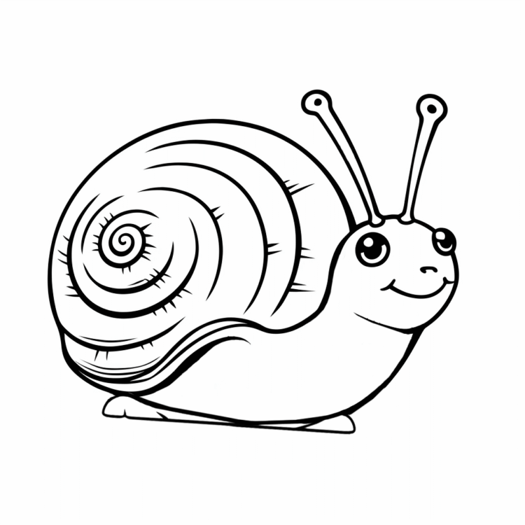 Ausmalbild Langsame Schnecke