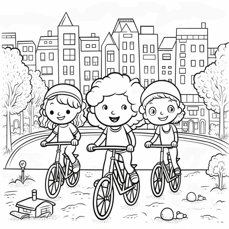 Ausmalbild Malvorlage Fahrrad