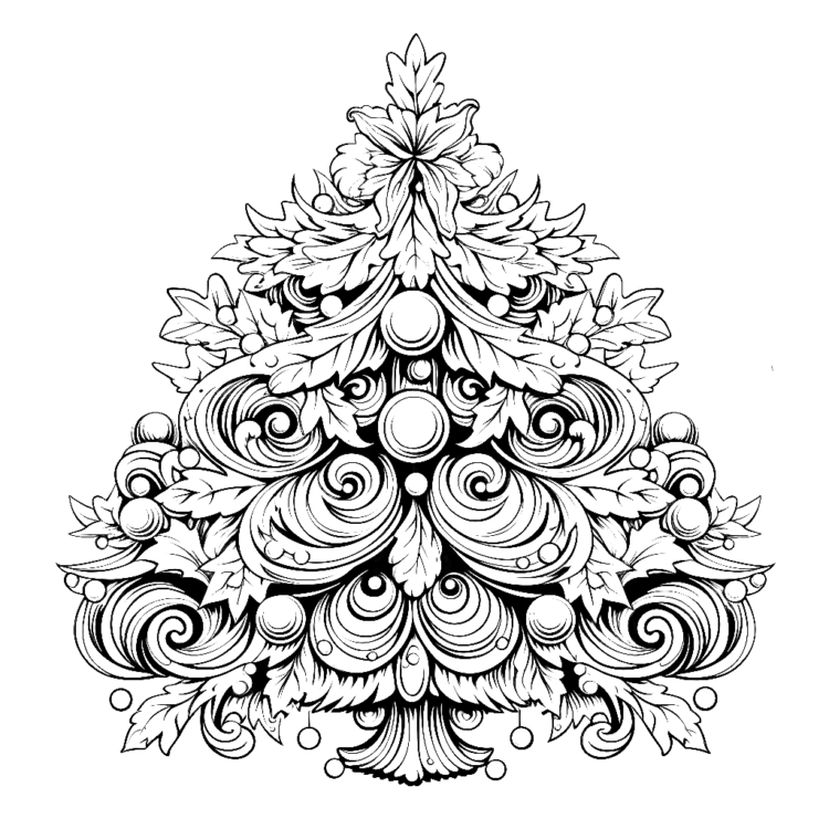 Ausmalbild Malvorlage Tannenbaum