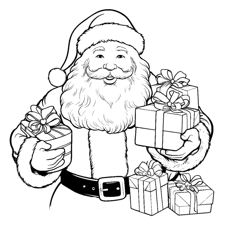 Ausmalbild Malvorlagen Weihnachtsmann