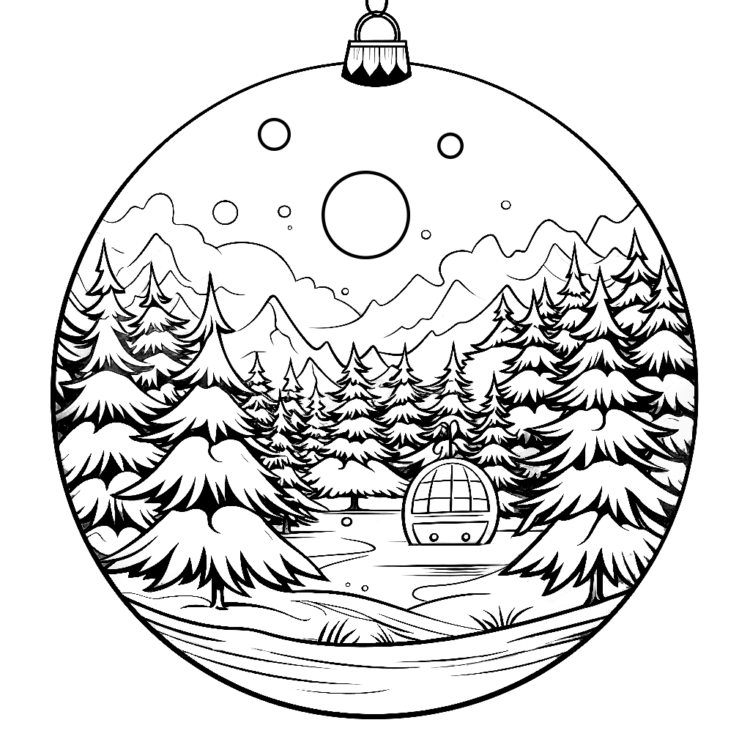 Mandala Christmas coloring page