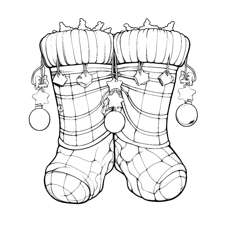 Ausmalbild Nikolausstiefel