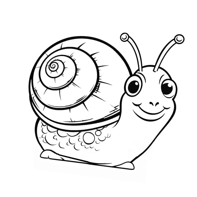 Ausmalbild Schnecke zum Ausmalen