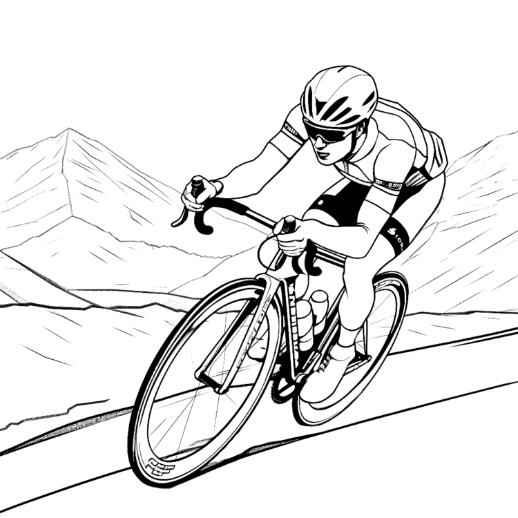 Coloring picture Fast bike