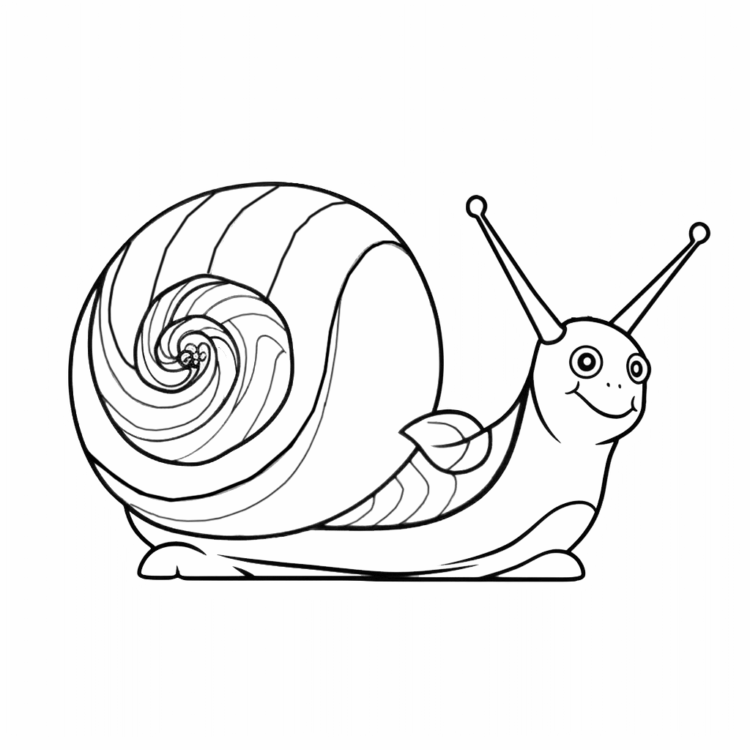 Ausmalbild Spirale Schnecke