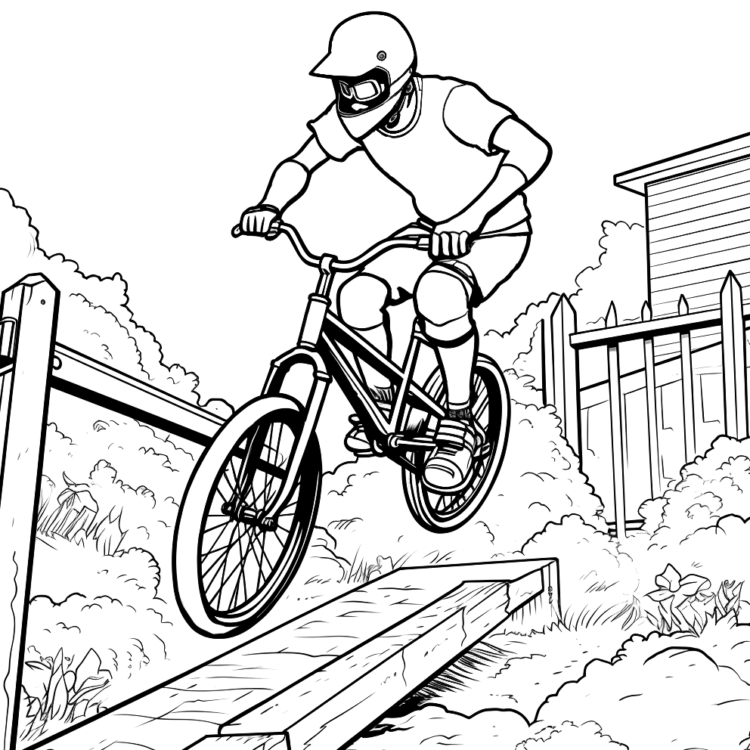 Ausmalbild Sportliches Fahrrad