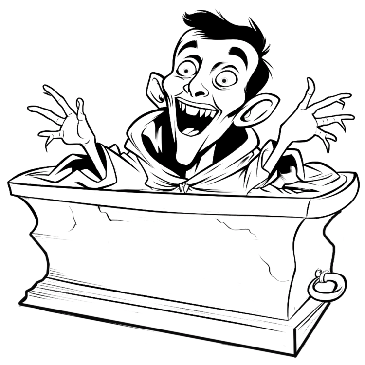 Vampire Halloween coloring page