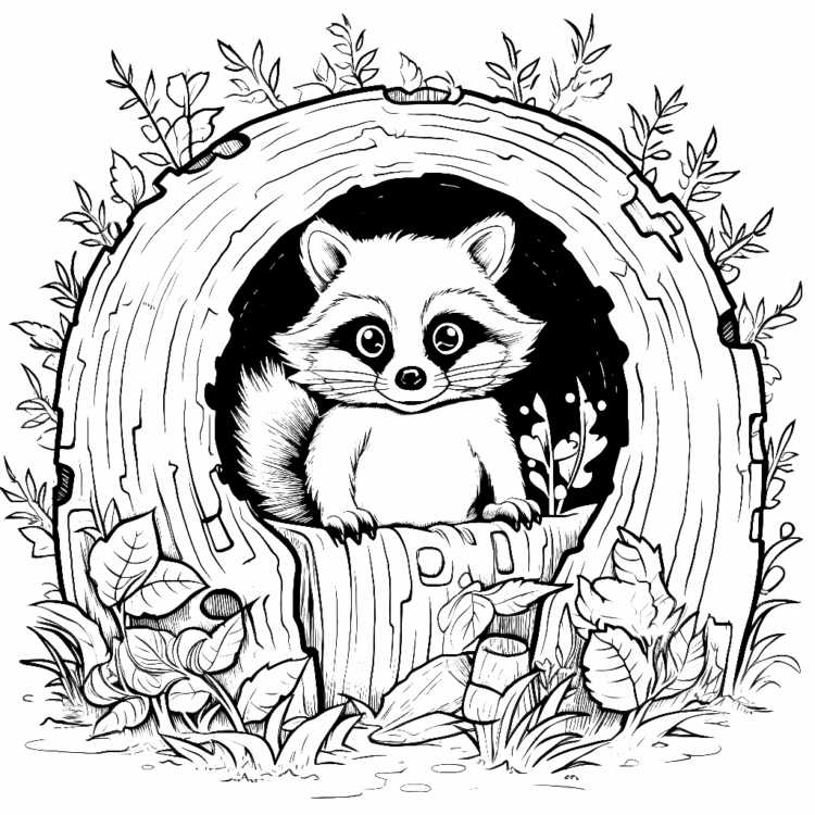 Hidden jungle coloring page