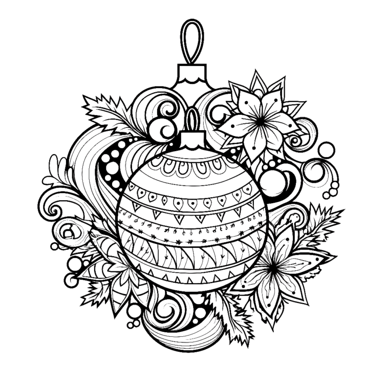 Dibujo para colorear Navidad adultos