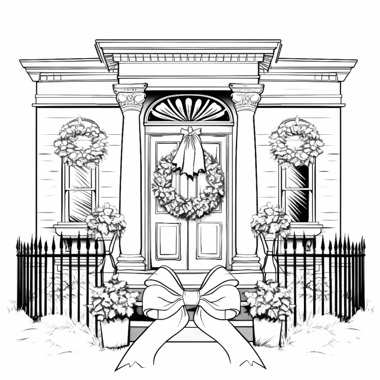 Dibujo para colorear Página para colorear de Navidad