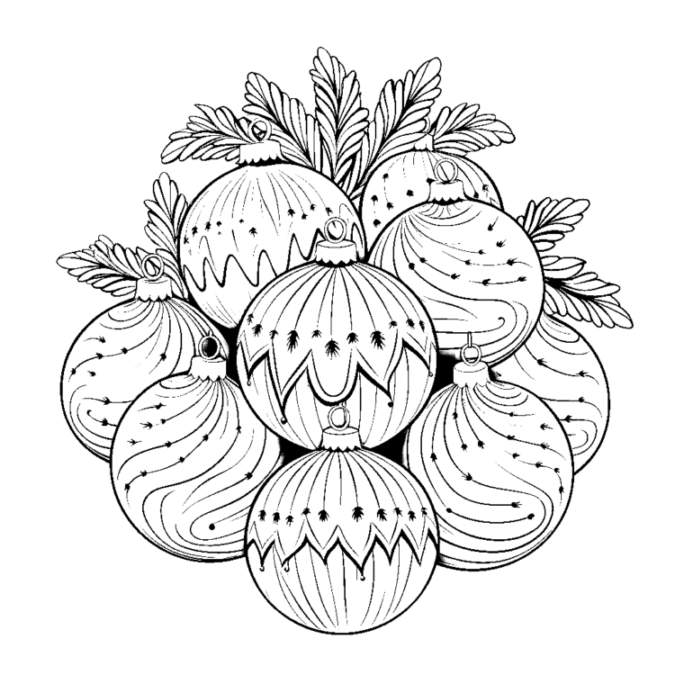 Dibujos para colorear Mandalas de Navidad