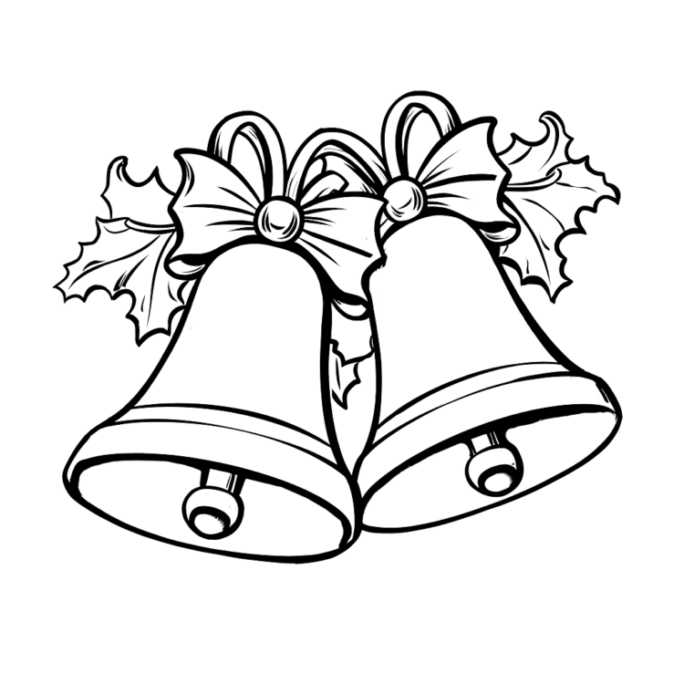Dibujo para colorear Campanas de Navidad