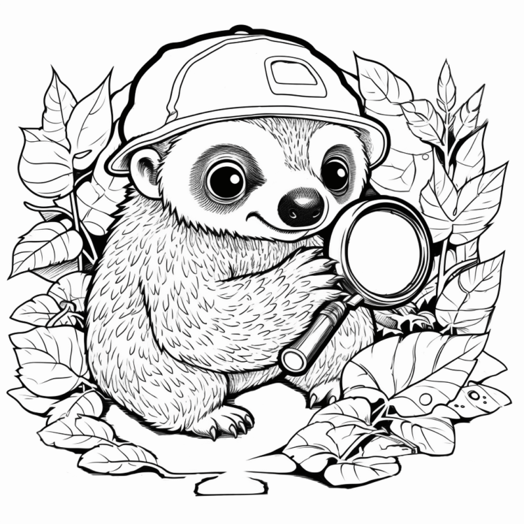 Sloth coloring pages